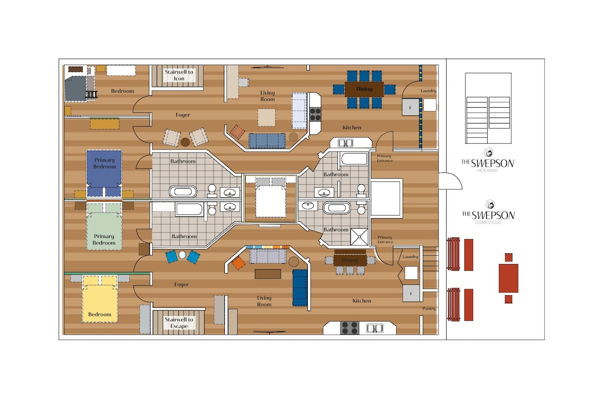 Sleep24 12Beds 8BR 6BA Swepson Retreat KING