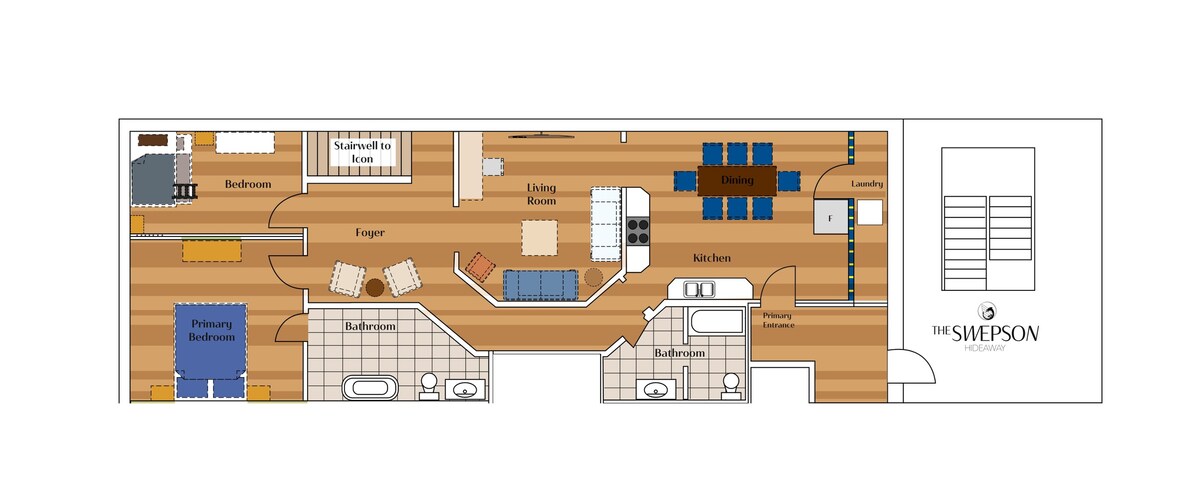 KING Sleep8 4Bed 2BR 2 BA Swepson Hideaway 202