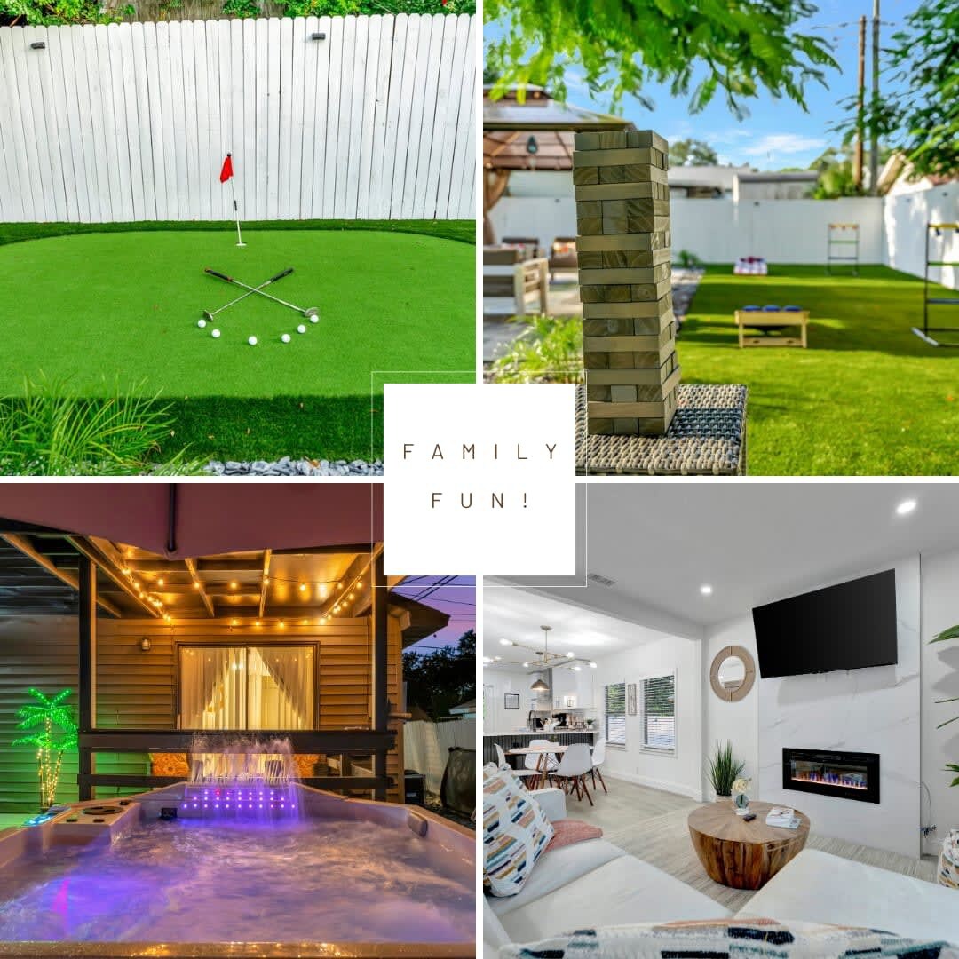 Backyard Oasis! Hot Tub, Games & BBQ! Mini-Golf! - Foto 22