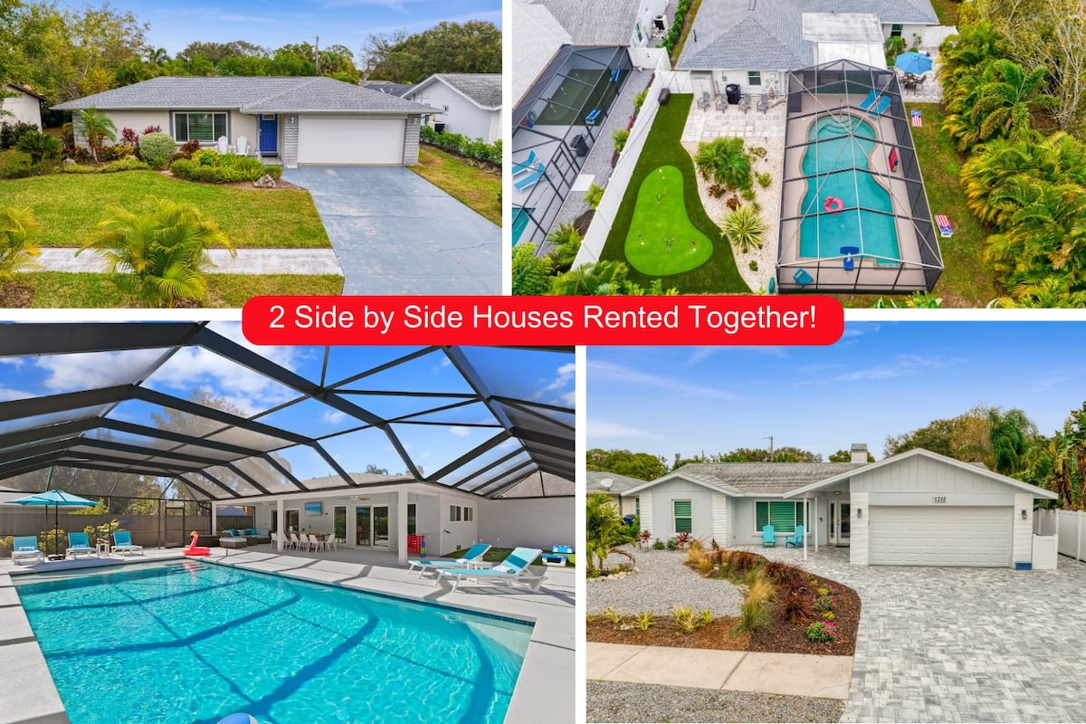 2 Amazing Side by Side Houses, Sleeps 21 β Bradenton, FL β vacation rental