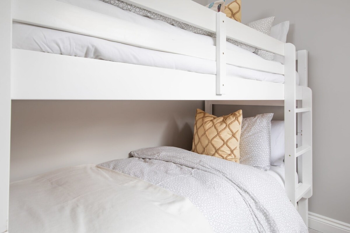 Bunk beds in the third bedroom are perfect for the youngest members of the family