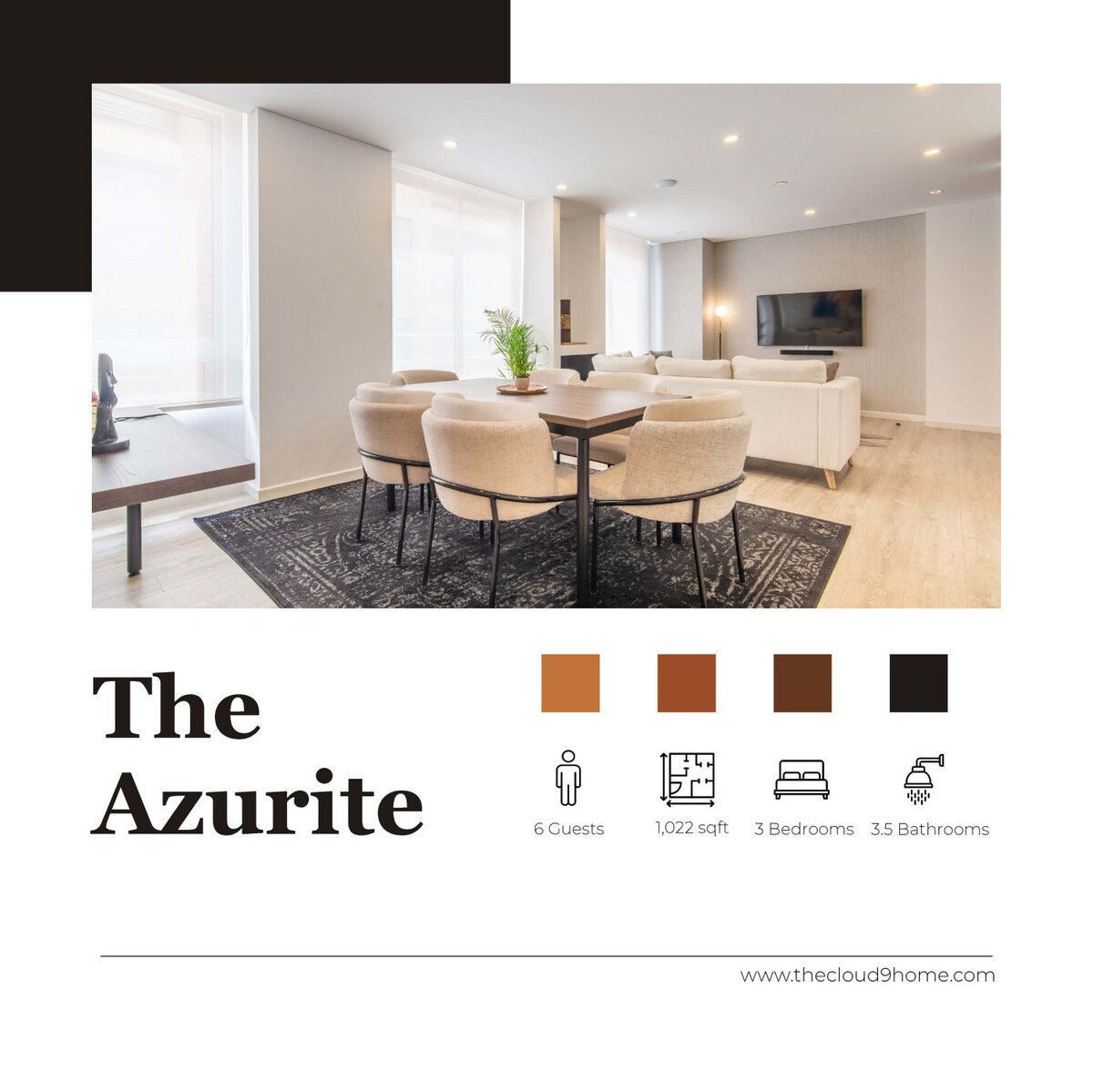 Cloud9|Cozy apt @Santa Barbara|The Azurite interior 2