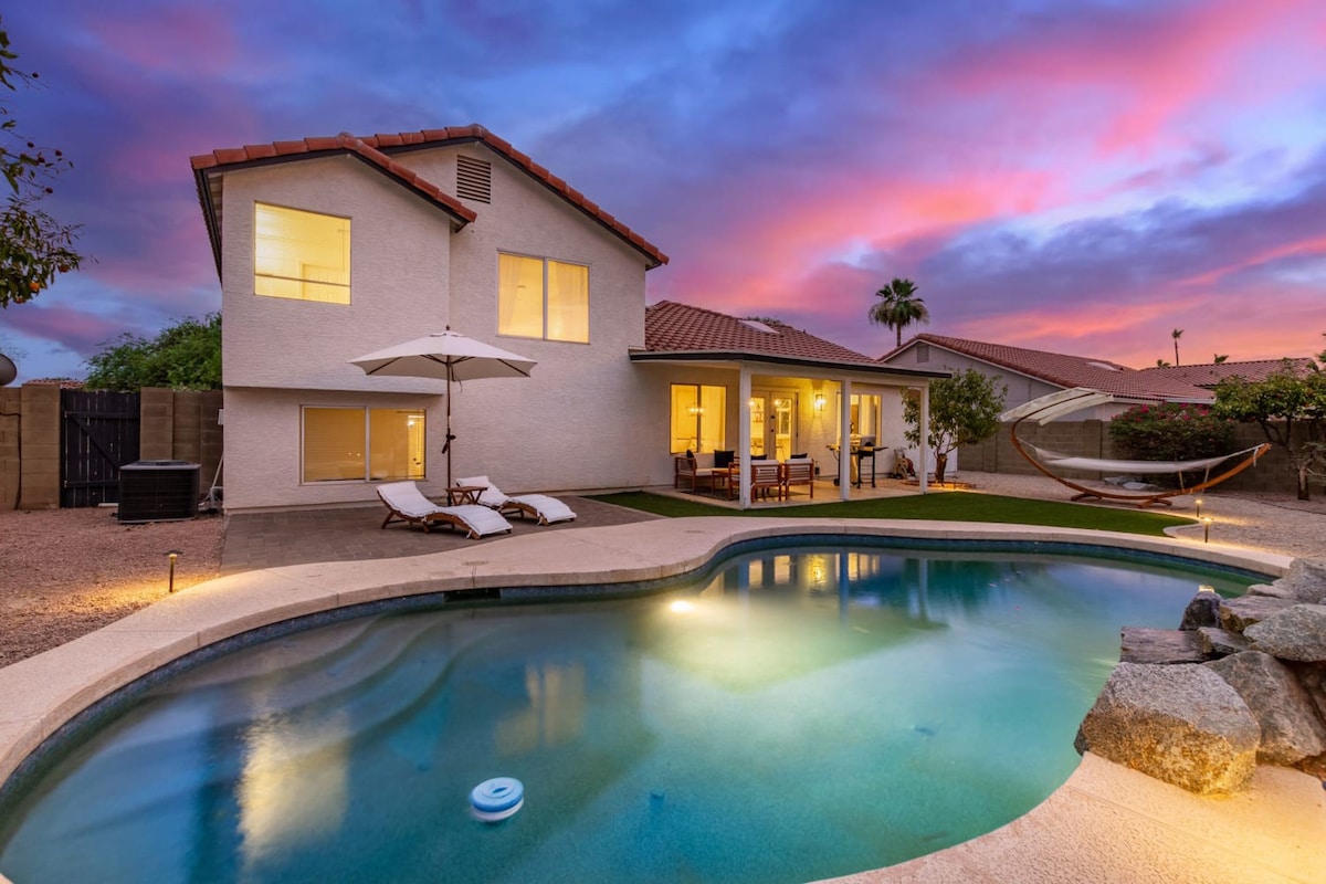 Mesa Citrus Oasis | Pool, Waterfall & Billiards — Mesa, AZ — vacation rental