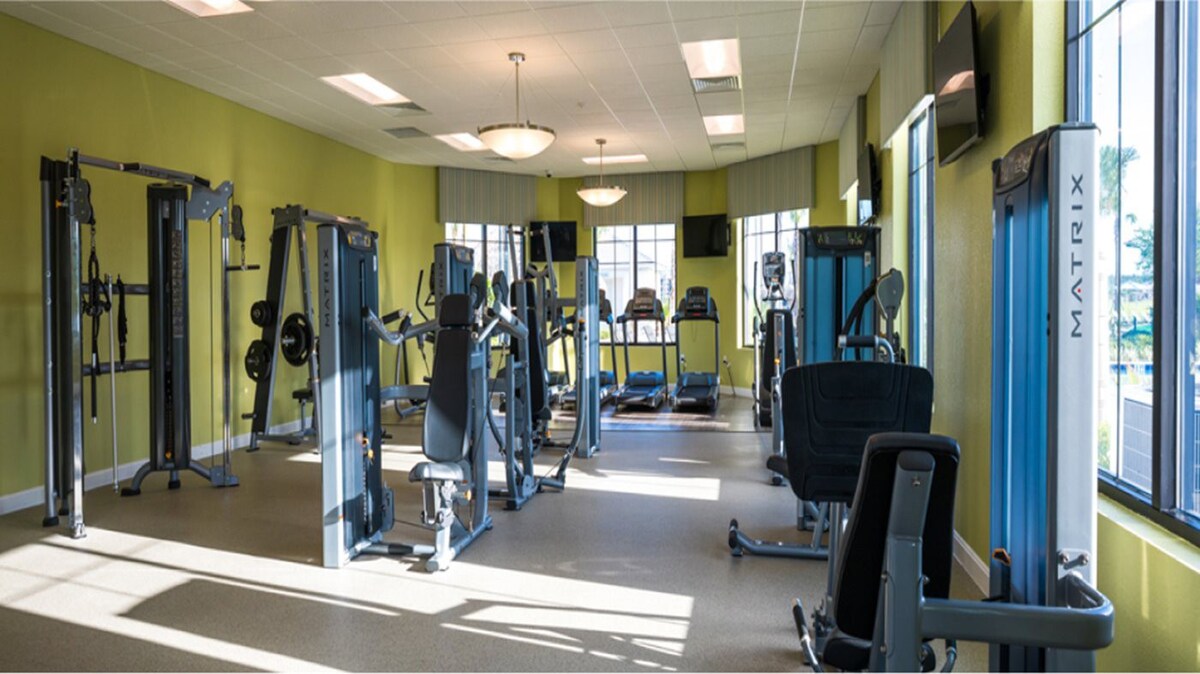 Fitness Center: Get your daily exercise at the community fitness center