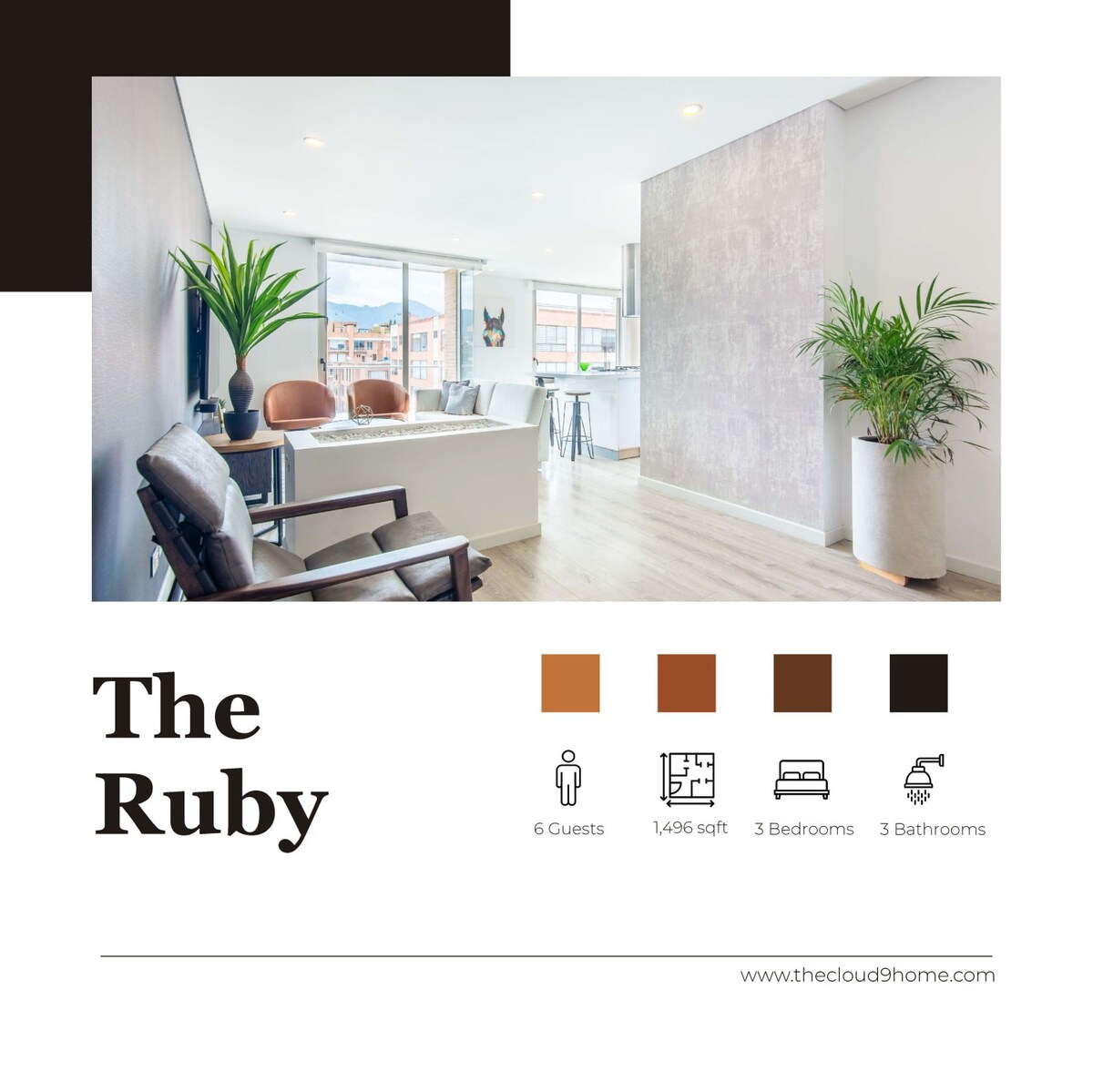 Cloud9| Cozy apt Indoor fireplace|The Ruby interior 2