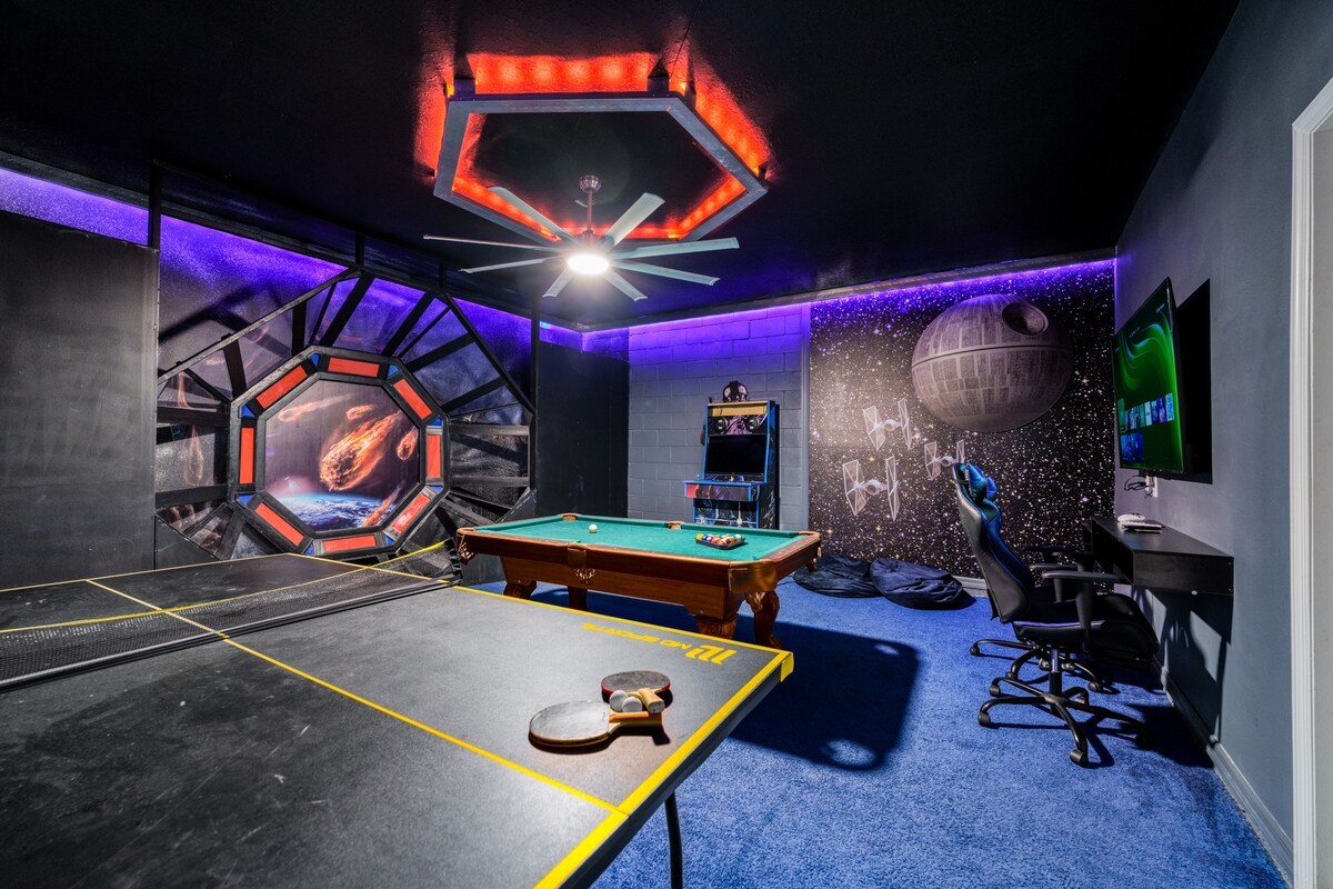 Over-the-top entertainment room designed for immersive fun and excitement.