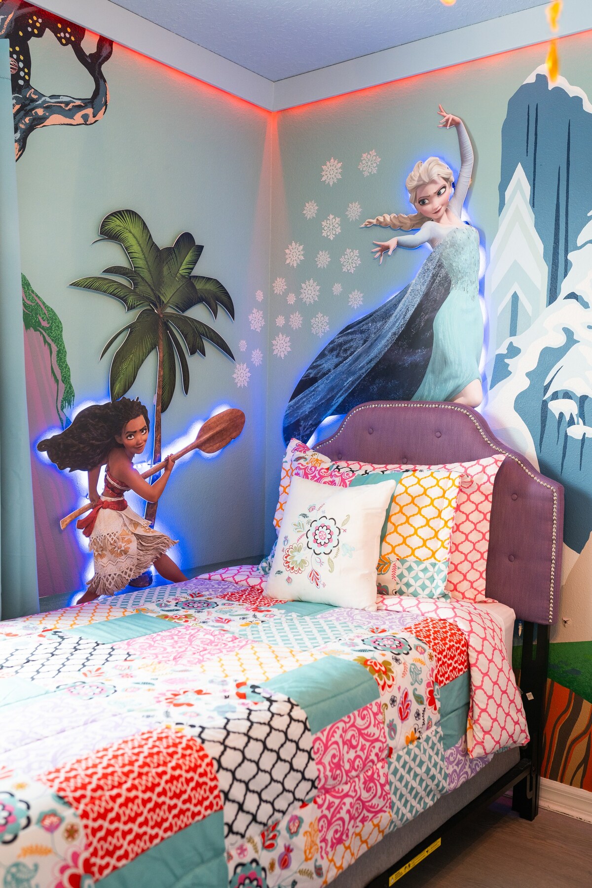 Themed upstairs bedroom creates a fun, immersive sleep space for kids.
