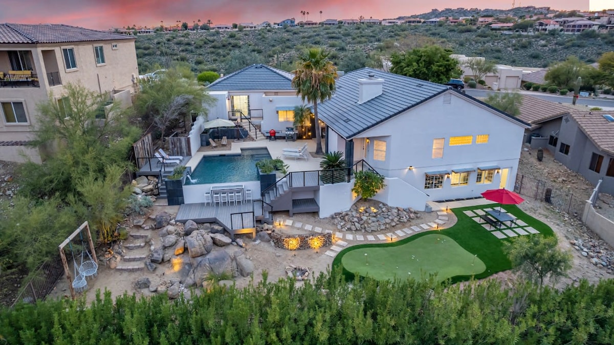 Sunburst Estate|Htd. Pool|Putt Grn|Sleeps 14 — Fountain Hills, AZ — vacation rental