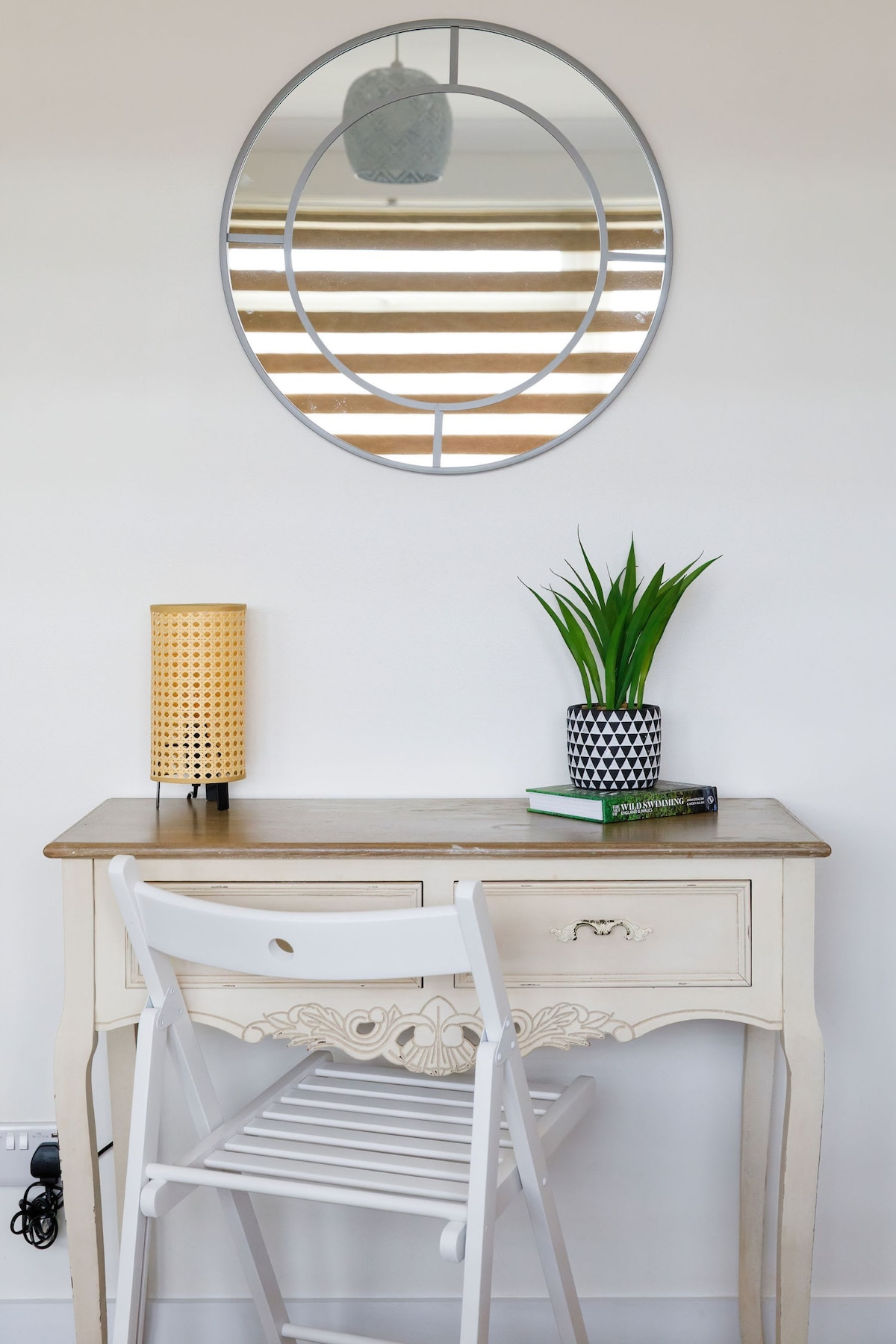 A vanity unit in the master bedroom.