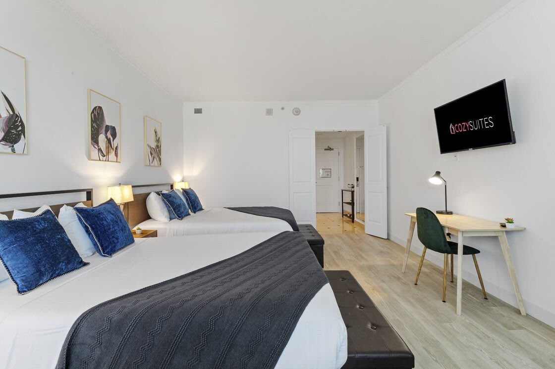 CozySuites Modern Double Queen Room in Atlantic City, NJ