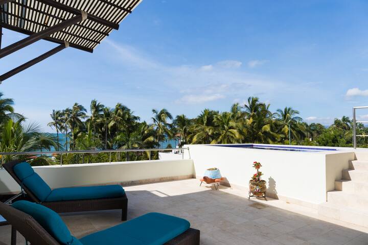 Ocean-view apartment with private terrace pool