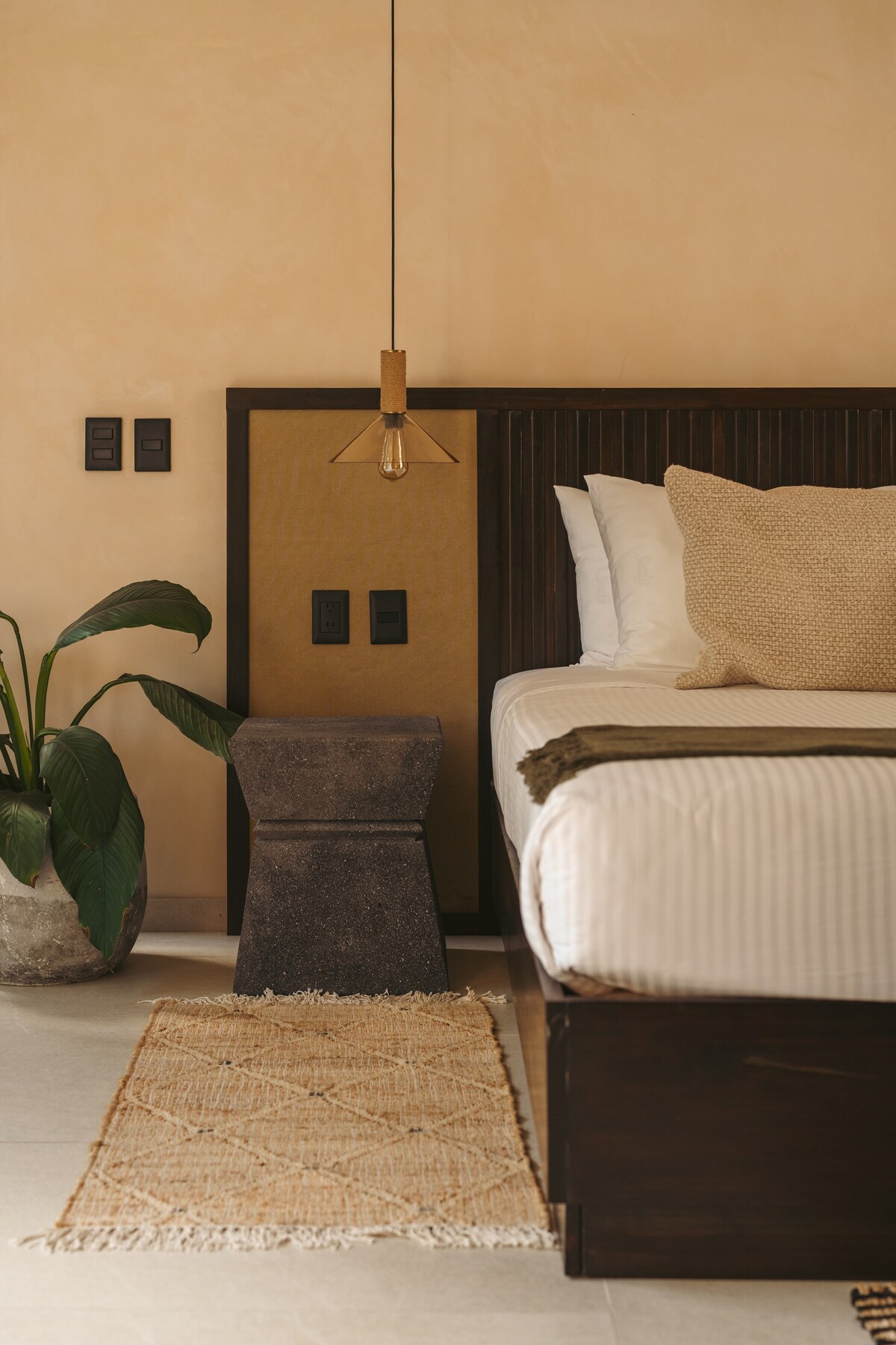 Decor details in the master bedroom.