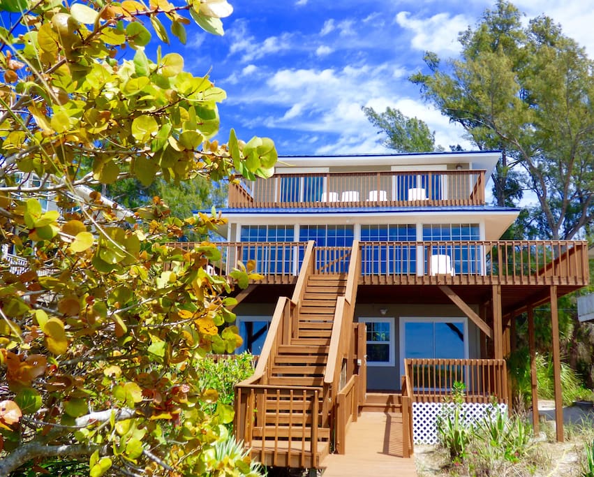 Panasea: Beachfront with kayaks, paddle board, two decks overlooking the Gulf! — Placida, FL — vacation rental