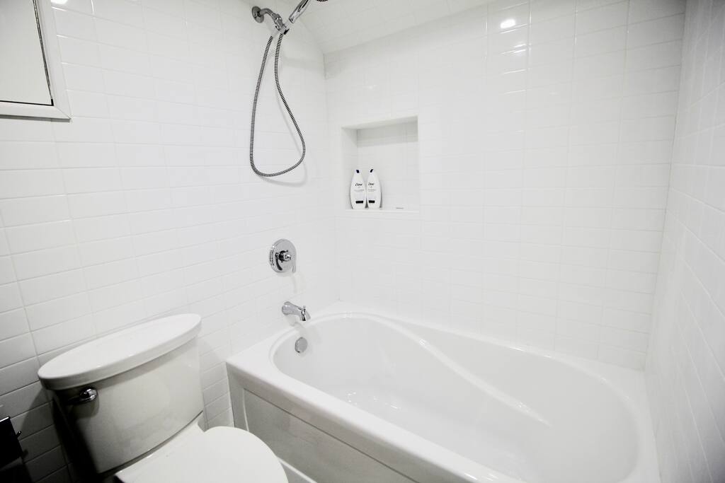 Private, Beautiful Upper Eastside Townhome — Guest Bath - Lower Level