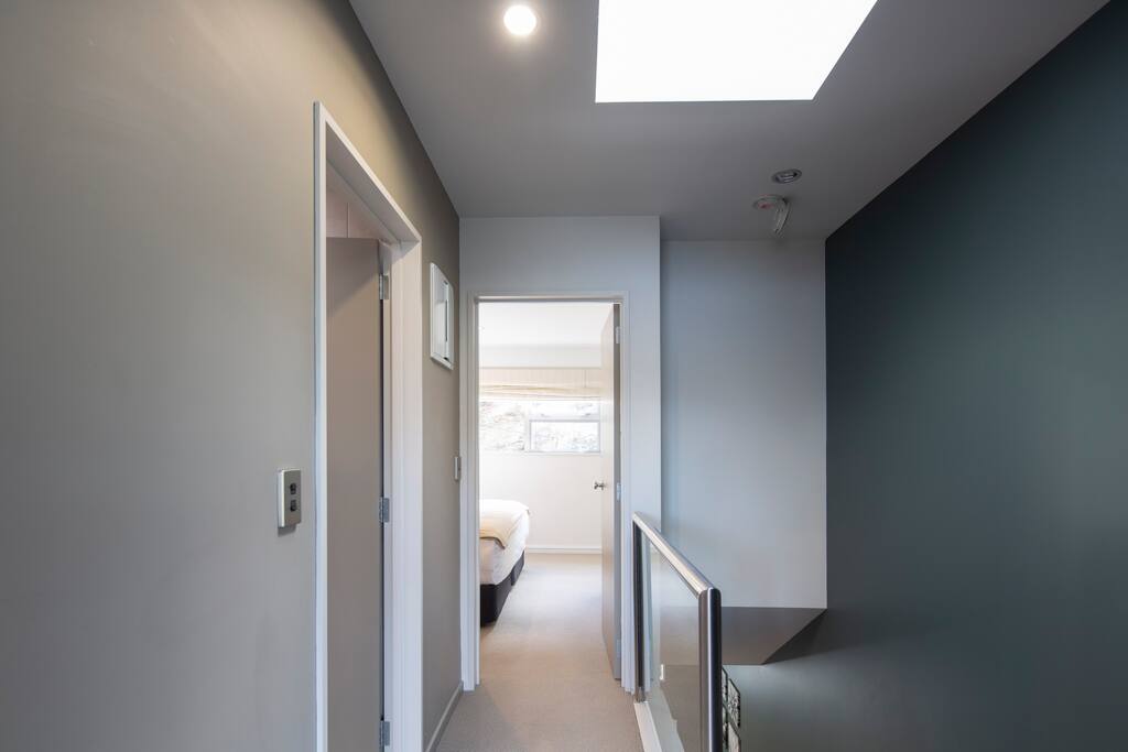 Upstairs hallway at luxury accom, Queenstown