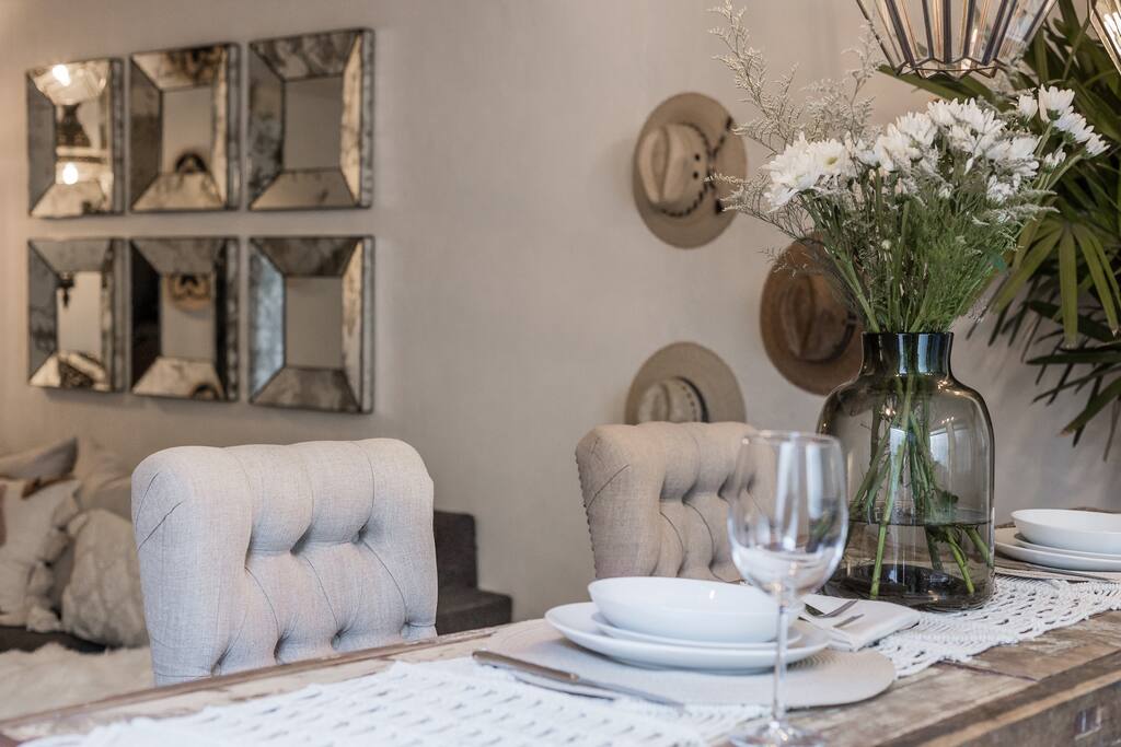 Dining Area with Kitchen Place Settings