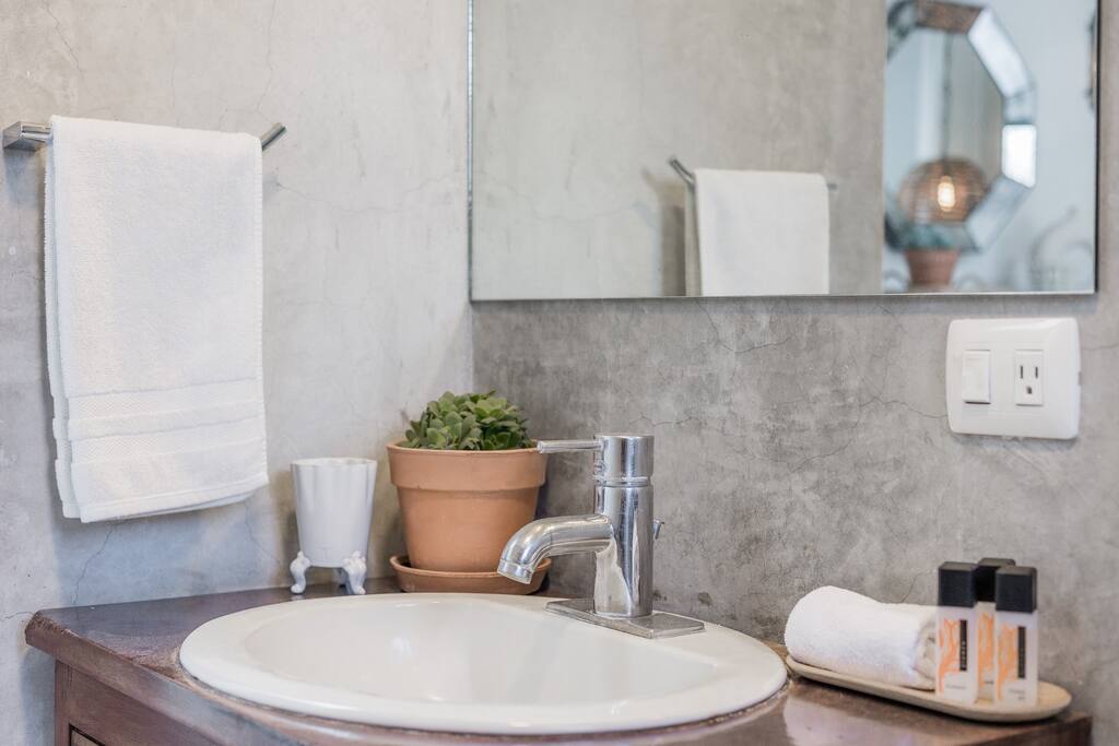 Bathroom with Bathroom Essentials