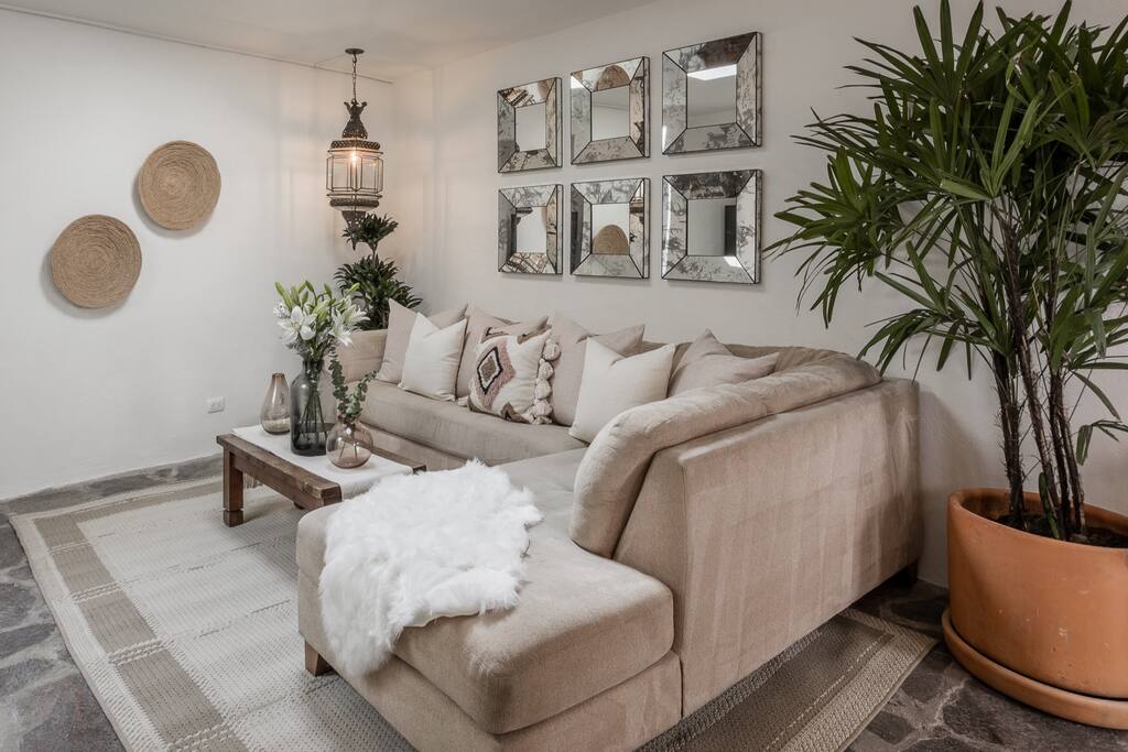 Spacious Living Room with Flat Screen TV