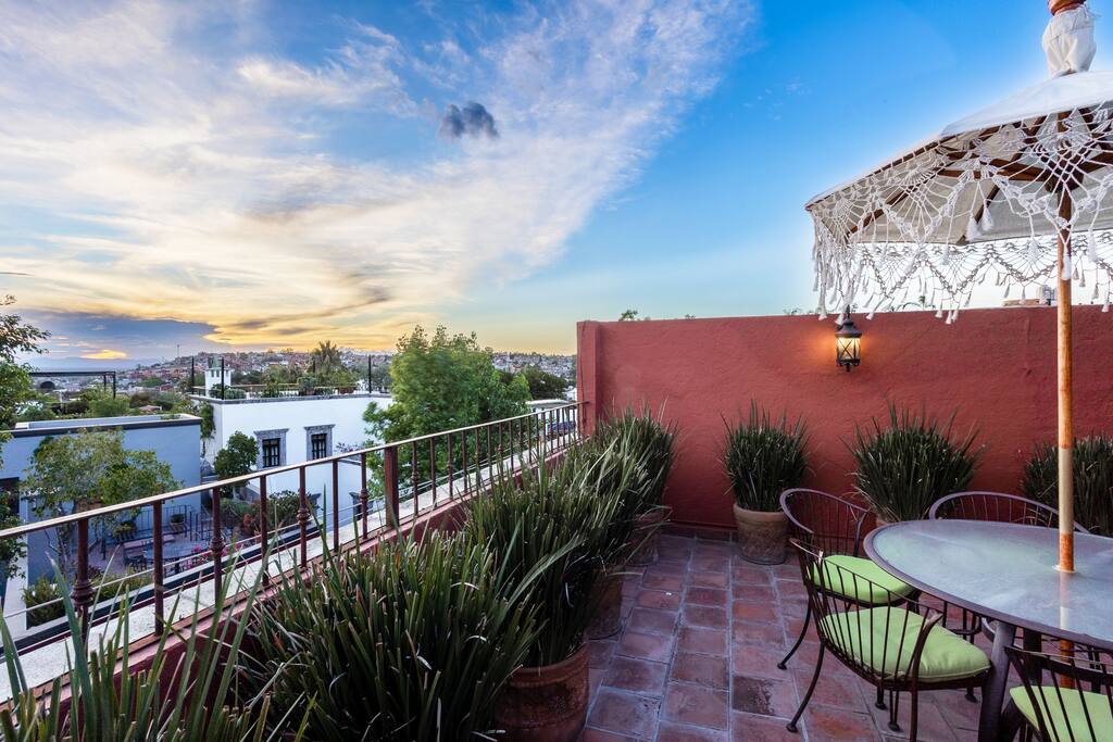 Rooftop Terrace with Sunset Views