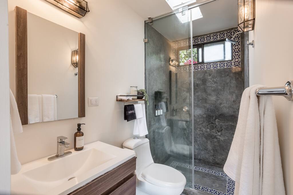 Full Bathroom with Shower & Bathroom Essentials