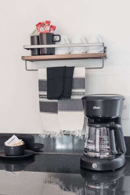 Kitchen Essentials with Coffee Make and Coffee Bar
