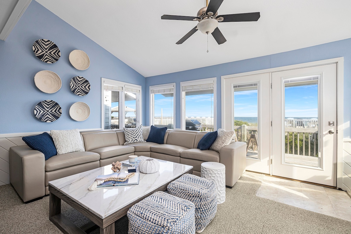 Beachfront, Heated POOL, Golf Cart & EV Charging — Ocean Isle Beach, NC — vacation rental
