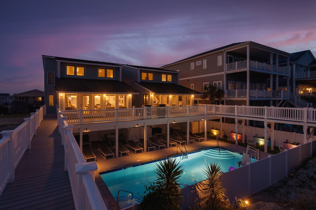 Beachfront, Heated POOL, Golf Cart & EV Charging — Ocean Isle Beach, NC — vacation rental