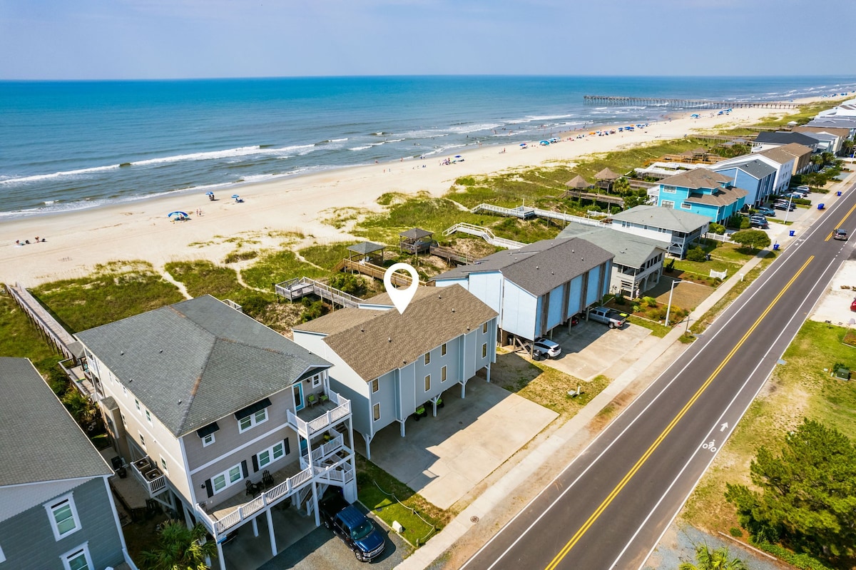 Oceanfront Free EV charger & GolfCart, Pool — Ocean Isle Beach, NC — vacation rental
