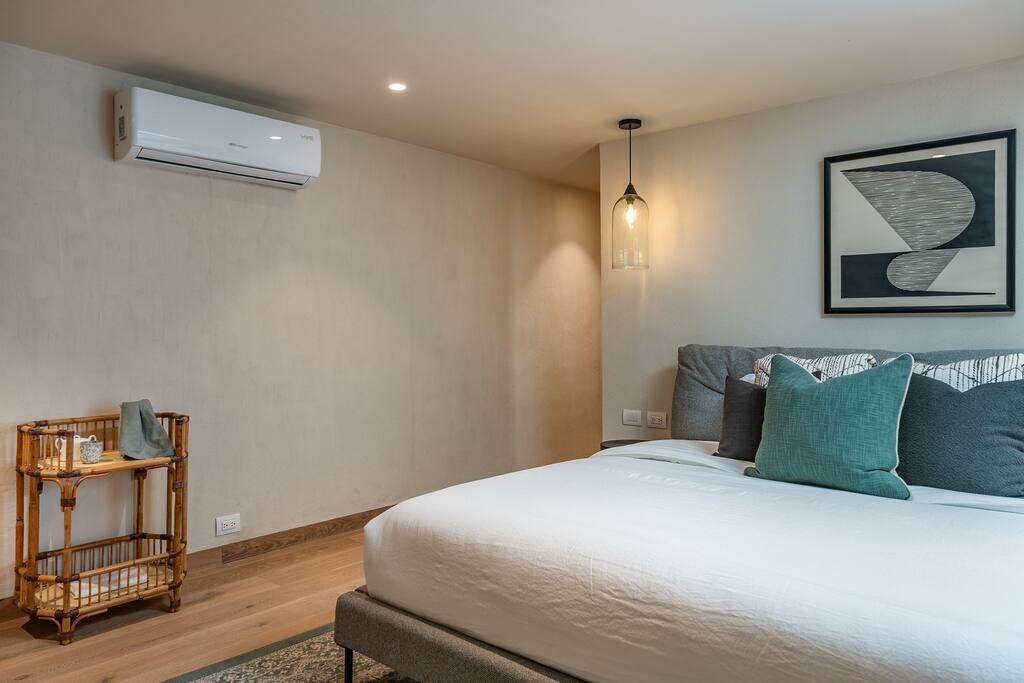 Bedroom with air conditioning