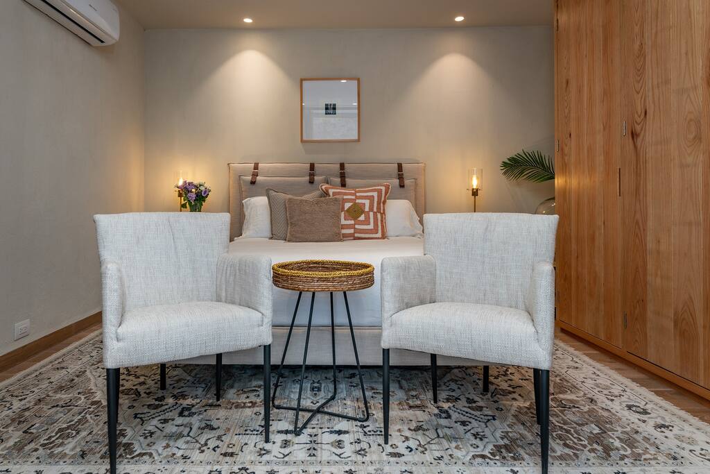 Sitting area in bedroom