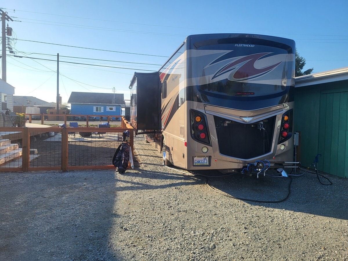 Birch Bay RV spot with view of bay