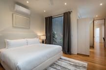 Bedroom with king bed