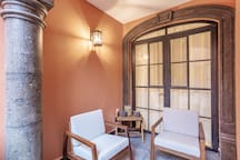 Patio with outdoor seating
