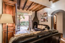 Living Room with Outdoor Garden Terrace