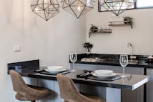 Kitchen and Dining Area with Dining Essentials