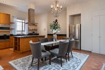 Elegant dining with 6-person dining table